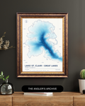 The Lake St. Clair Bathymetric Art Print | Iconic Waters Collection