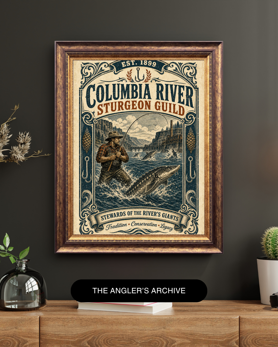 The Sturgeon Guild Vintage Art Print | Heritage Angler Collection