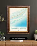 The Florida Keys Bathymetric Art Print | Iconic Waters Collection
